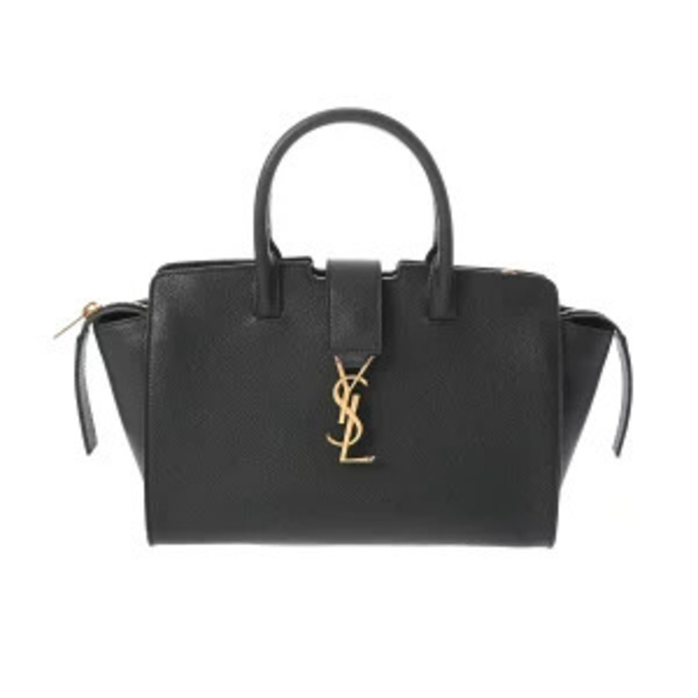 Saint Laurent Downtown Baby Bag Black Grain Leather Handbag